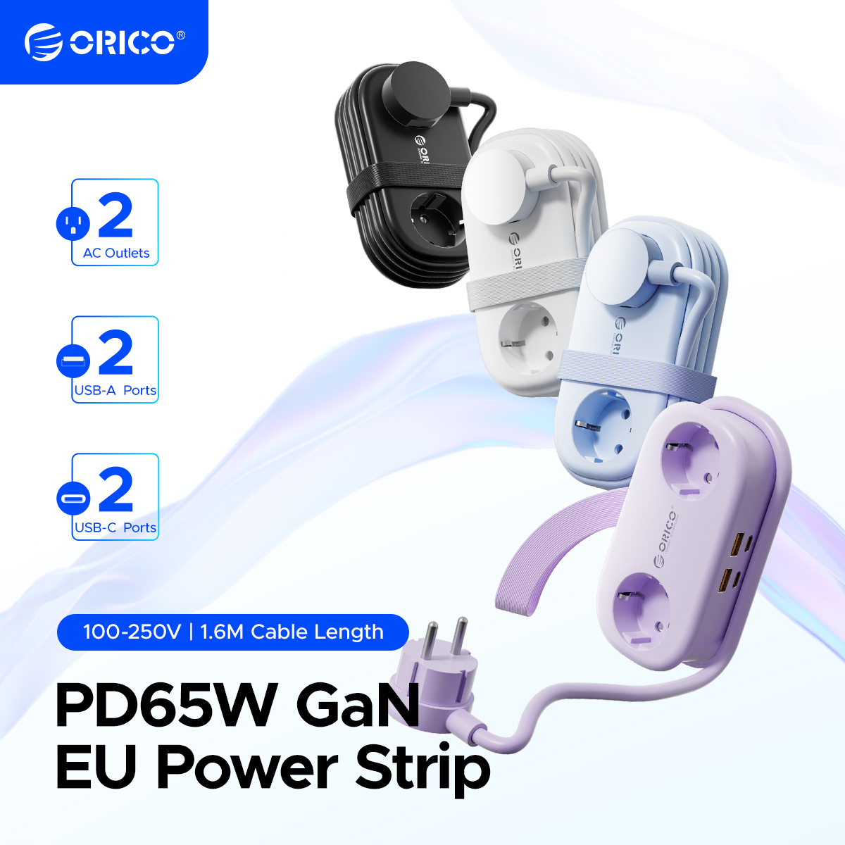 Outdoor Usb Power Adapter - ORICO Cable-Wrap Portable Travel Power Strip