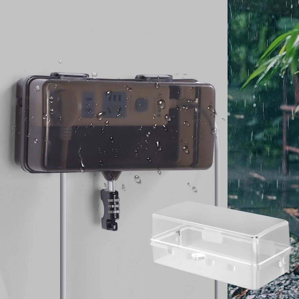 Outdoor Power Outlet Waterproof - Kotak Steker Plastik Portabel Anti Maling