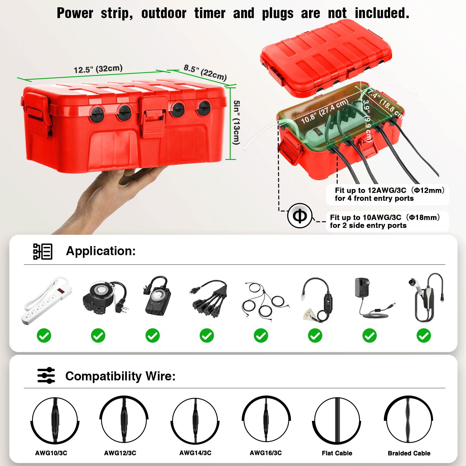 Kotak Daya Ekstensi Kabel Luar - Outdoor Power Outlet Waterproof ulasan dan harga