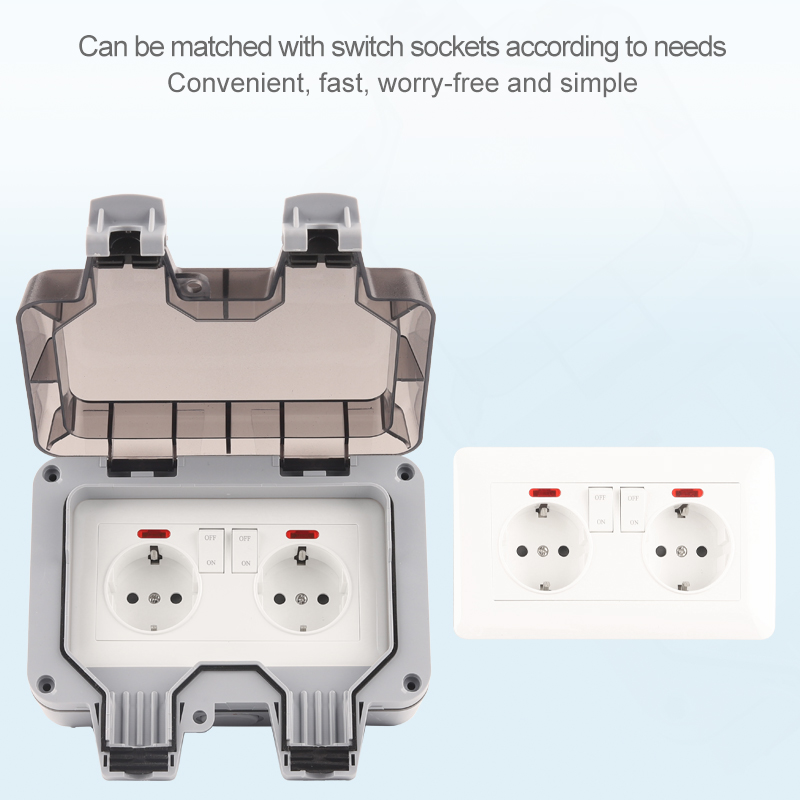 IP66 Uni Eropa Jerman Standar  - Outdoor Power Outlet Waterproof ulasan dan harga