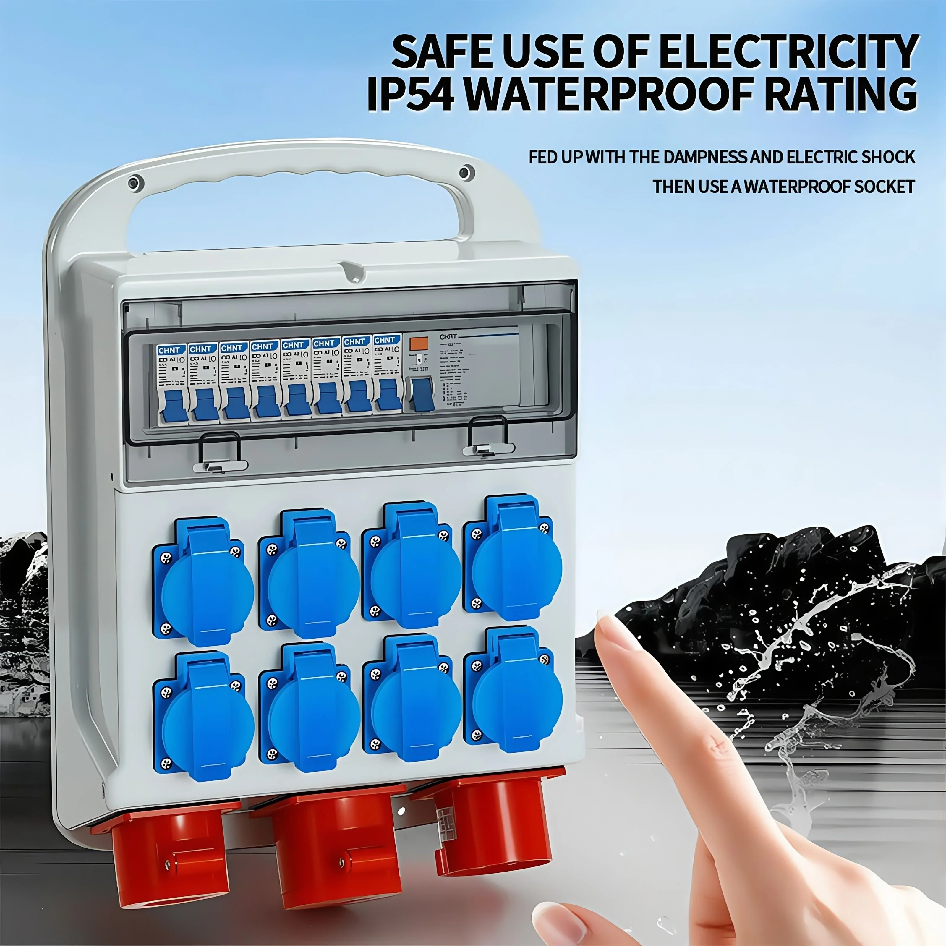 Stopkontak Panel Industri Taha - Outdoor Power Outlet Waterproof ulasan dan harga