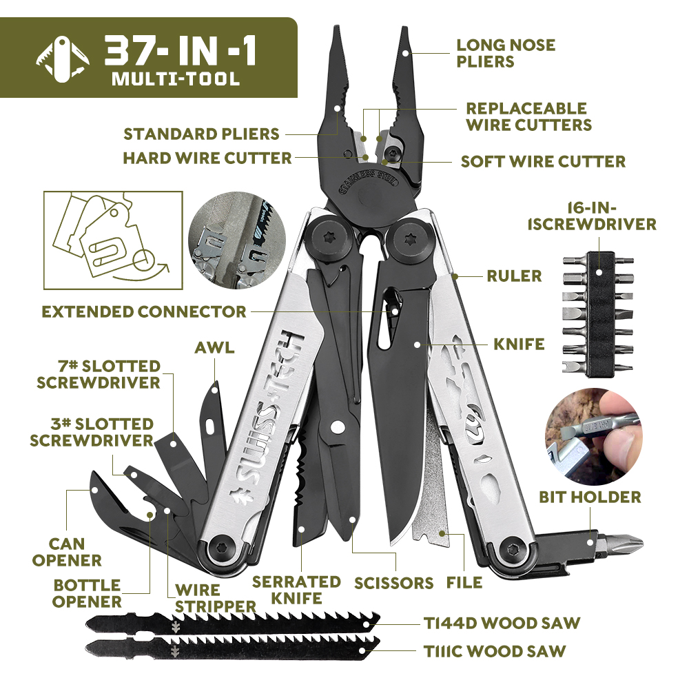 Tang Lipat Multifungsi SWISS T - Outdoor Power Tool Storage ulasan dan harga